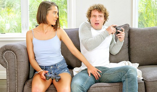 Curly guy fucked his sexy girlfriend